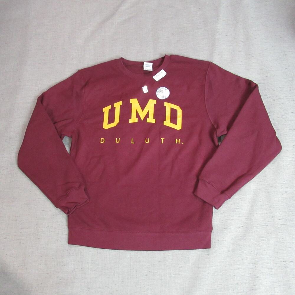 UMD Duluth Sweatshirt Burgundy Minnesota Bulldogs Sweater College Delta NEW
